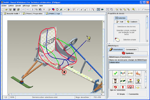 Interface du logiciel Swhift